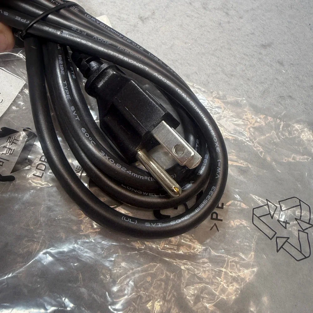 Longwell Power Cord Unisex OS Black 10A 125V 18AWG 3-Prong 27.00118.001 W Cable